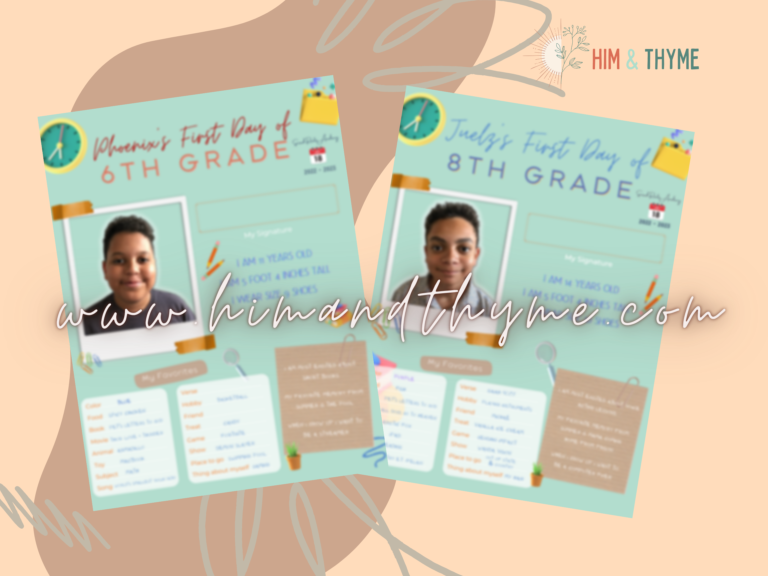 first day of school interview poster template