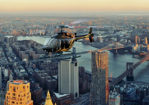 helicopter flying over city: machine learning for crisis response