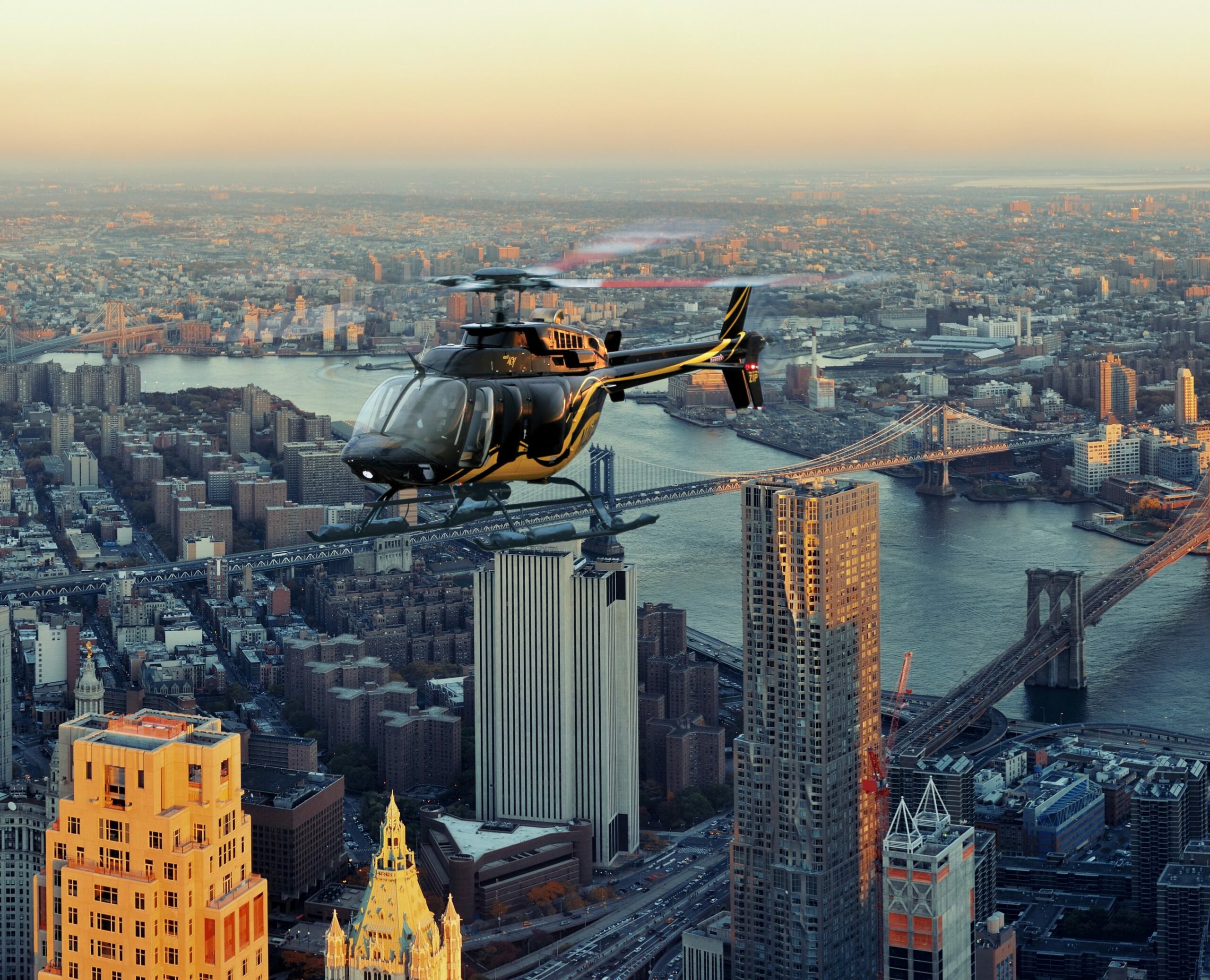 helicopter flying over city: machine learning for crisis response